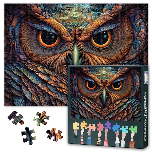 Mysterious Owl Jigsaw Puzzles Spiritual Shamanic Totem Animal, Protective Spirit