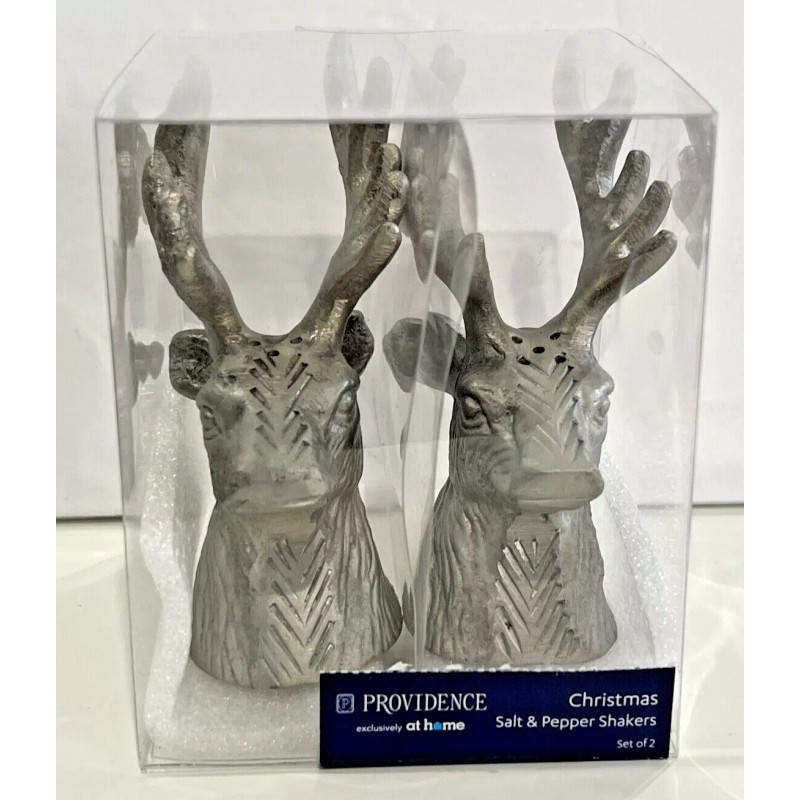 Providence Deer Stag Head Reindeer Salt & Pepper Shakers -