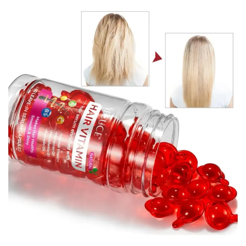 Cápsulas Cabello Vitamina Aceites Esenciales Reparación | 40
