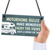 RED OCEAN Motorhome Rules Sign Hanging Door Plaque Motorhome Caravan