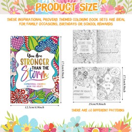 Liliful 144 Pcs Coloring Book for Adults Kids Coloring Book Bulk, DIY Art Coloring Books Stress Relief Drawing Book with Various Patterns for Party Favors Goodie Bag Filler Holiday Gifts (Motivate)