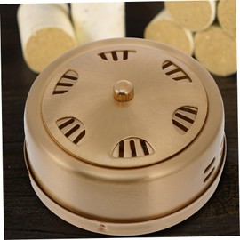 BIUDECO Portable Copper Moxibustion Box Cover Anti-Scald Moxa Therapy Tool for Relaxation and Massage for Home Use and Travel