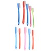 Healeved 10pcs Large Head Travel Toothbrushes for Adults Firm Plastic