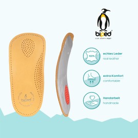 biped Premium Mini Footbed Made of Vegetable Tanned Leather - with Pad - Metatarsal Support - Heel Pad z2225 (42)