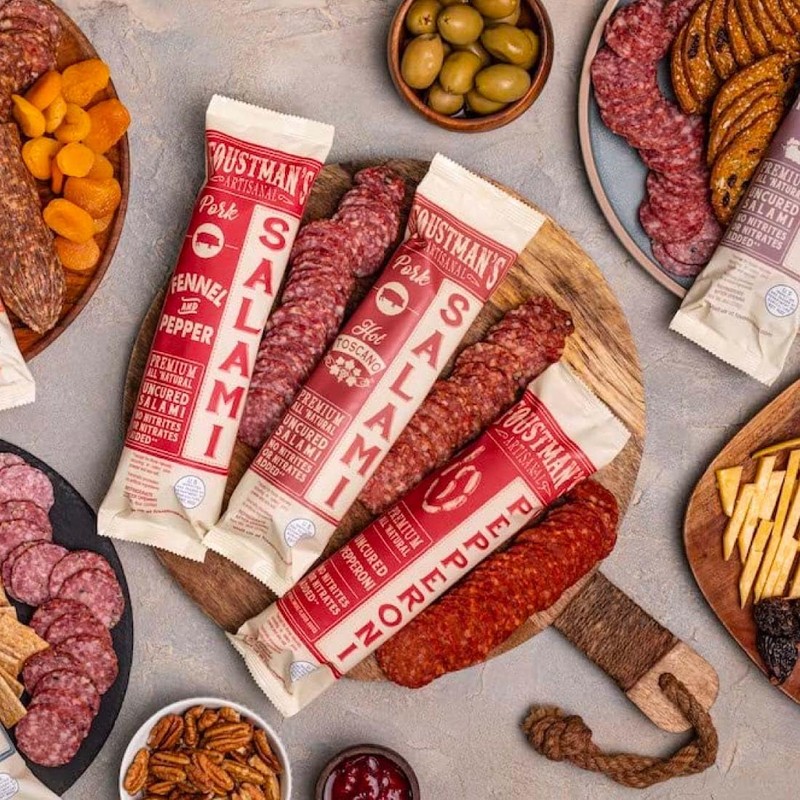 Foustman's Salami Mix Variety Artisanal, Includes Nitrate-Free, Naturally Cured, Gluten-Free,