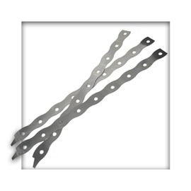 Pack of 50 Wall Connectors 300 x 17 x 0.5 mm Stainless Steel Flat Anchor Wall Anchor Connection Approval No. Z - 17.1-750