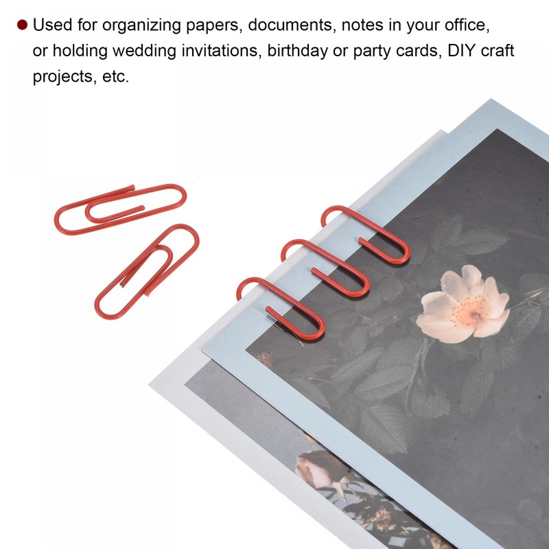 sourcing map Paper Clips Small Size 1.1 Inch Vinyl Coated