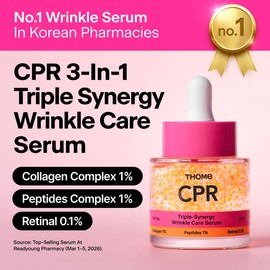 THOME Suero CPR - Colágeno 1% + Péptido 1% + Retinal 0,1% Mecanismo de triple sinergia, suero reafirmante de alta potencia para líneas finas y arrugas
