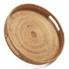 Coffee Table Tray Round Rattan Ottoman Tray Woven Serving Trays
