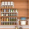 GEDLIRE Expandable Kitchen Cabinet Shelf Organizer, Stackable Metal Pantry Storage