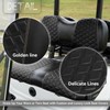 SAMXOMAP Golf Cart Seat Covers Front and Rear Waterproof and