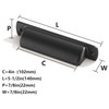 khtumeware 6 Pack 4"(102mm) Vintage Drawer Pulls Matte Black Cabinet