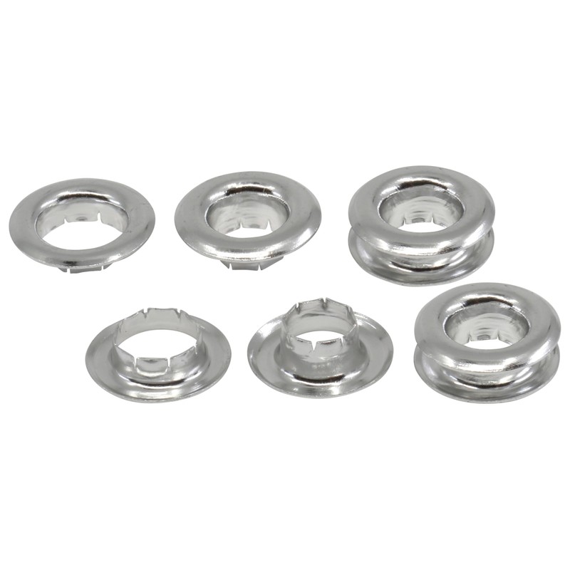 Dritz 1/4" Large, 15 Sets, Silver Eyelets, Nickel Count