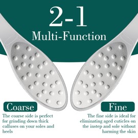 JIEYAO Stainless Steel Foot File, Metal Foot Scraper, Professional Foot File Callus Remover Double-Sided Foot Rasp Scrubber Pedicure Foot Care Tools for Wet & Dry Skin Heel Grater for Feet