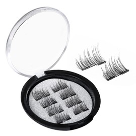 Naler 8pcs False Magnetic Eyelashes, Fake Eye Lashes Magnet Eyelashes Extension Full Strip for Women Ladies Girls Make Up Makeup Cosmetic