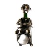 Happy Drummer Metal Wine Bottle Holder Kitchen Display Character