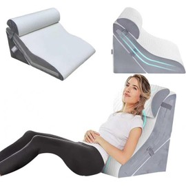 Unicame Almohada de cuña para Dormir,Almohada de Cuña Ortopédicas,Almohada Cuña Ajustables para Dormir 20 en 1 Después de la cirugía,Alivio del Dolor de Cuello,Espalda y Piernas,Reflujo ácido
