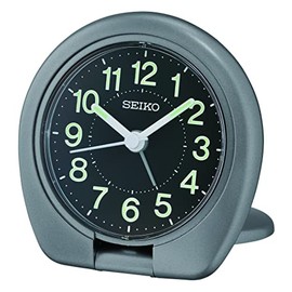 Seiko Clocks QHT018T Travel Alarm Clock Analogue Grey