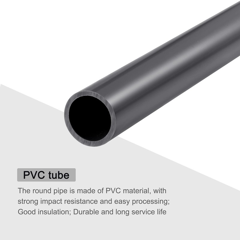 sourcing map PVC Rigid Round Pipe 16mm ID 20mm OD