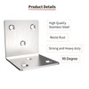 Silver Stainless Steel Corner Bracket,Joint Right Angle Bracket,L Shape Heavy