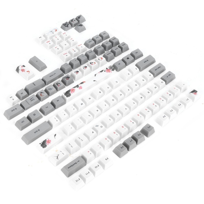 PBT Keycaps 118 Key English Style With Animal Pattern Elements