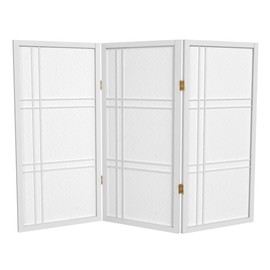 3 ft. Short Double Cross Shoji Screen - White - 3 Panels