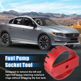 X AUTOHAUX 69800 Fuel Pump Socket Tool Fuel Tank Lock Ring Removal Tool Red