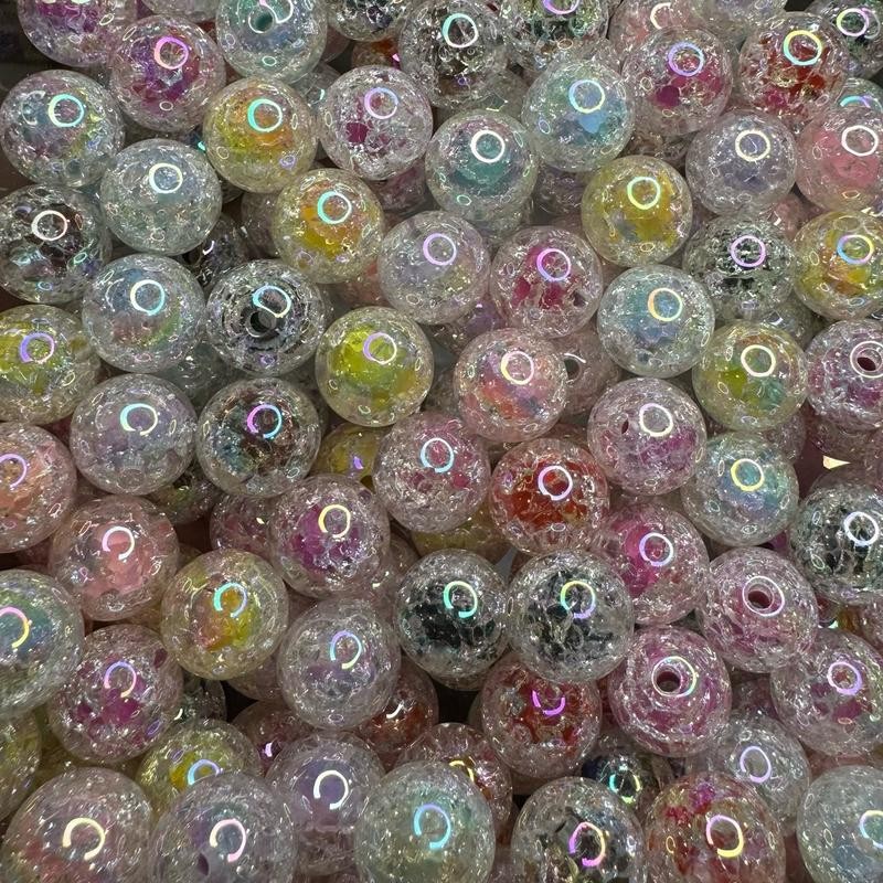 100ct Wholesale Bead Bags for Pen:_16mm Crackle Drip Bead