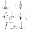 Grappling Hook, Stainless Steel Folding Grappling Hook Rock Climbing Claw