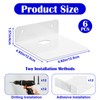 xozeooeu 6 Pcs Acrylic Floating Shelves, 5 Inch Wall Mounted