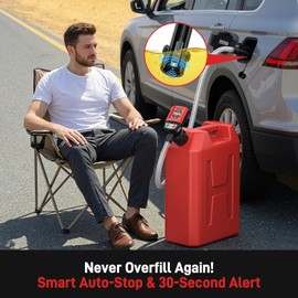Automatic Portable Fuel Transfer Pump 3.8 GPM Electric Gas Can Pump with Battery/USB Powered