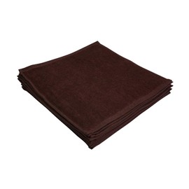 90 Momme Hand Towels, Commercial Towels, Set of 10, Brown, Commercial Hand Towels, Professional Towels, Solid, Single-Sided Pile Fabric, Brown