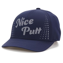 PGA TOUR Perforated Nice Putt Performance Adjustable Strapback Hat (US, Alpha, One Size, Peacoat)