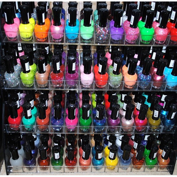 48 Piece Rainbow Colors Glitter Nail Polish Lacquer Set + 3 Scented Nail Polsih Remover