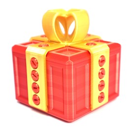 DUOCIYUAN Annoying Gift Box, 3D Printed Gift Box with Screws Gag Joke Toy Annoying Gift Puzzle Box Surprise Gift Box for Office Desk Decoration or Home Decoration (Red)