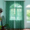 Deeprove - Cortinas transparentes de encaje verde oscuro de 45