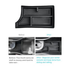 CDEFG Compatible with 2024 2025 Hyundai Kona SX2 Center Console Organizer Tray 2024 Kona Accessories Middle Console Organizer Armrest Compartment Storage Box (Not for Knob Electronic Gear)