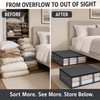 2 Pack Under Bed Storage Bags with Clear Window and