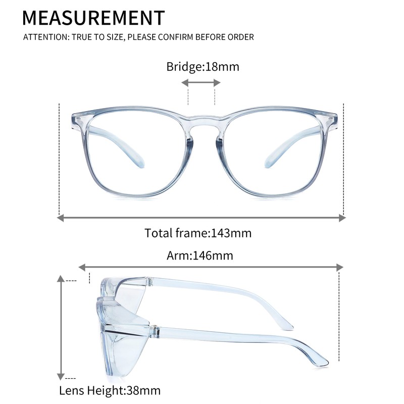 Alsenor Safety Glasses Anti Fog Goggles Protective Eyewear Blue Light