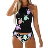 Generic Plus Size Swimsuit for Women Two Piece Tankini Set