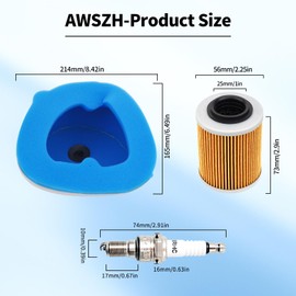 AWSZH 17213-KRN-850 Air Filter + Oil Filter Spark Plug Tune Up Kits Replacement For Yamaha YZ250F YZ250 F YZ450F YZ450 F WR250 WR 250 WR450F WR450 F YFZ450 YFZ 450 YFM125 Grizzly 125 Hunter 2005-2008