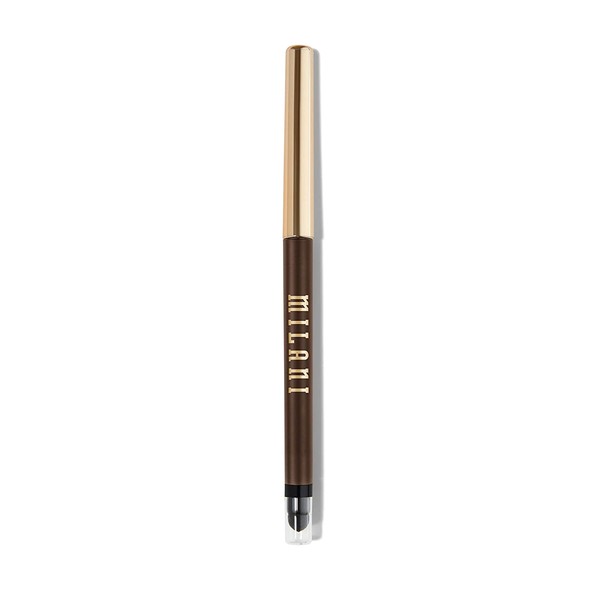 Milani Stay Put Eyeliner - Semi-Sweet (0.01 Ounce) Cruelty-Free Self-Sharpening Eye Pencil with Built-In Smudger - Line & Define Eyes with High Pigment Shades for Long-Lasting Wear