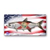 Salty Bones Florida Tarpon on American Flag License Plate