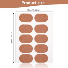 120 Pieces Moleskin Tape Moleskin Adhesive Pads Foot Protection Stickers Anti-wear Heel Sticker for Boots Hiking Reduce Friction Pain Iight Brown