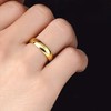 ALRNBY Gold/Silver Ring for Women 4mm Stainless Steel Ring Gold