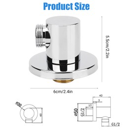 Wall Mounted Shower Hose Connection, G1/2 Inch Wall Connection Elbow Showers and Shower Systems Bathroom Accessories, Hose Connection Sand Connection Wall Connection Shower for Hand Shower