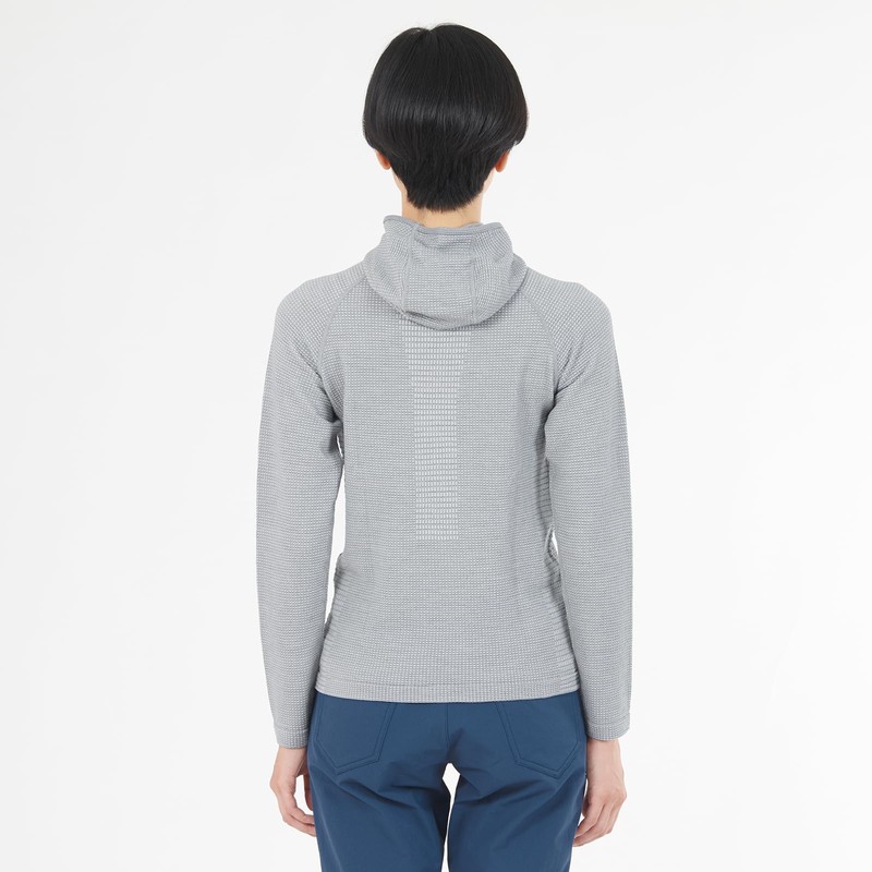 Millet MIV01914 Thermal Knit Women's Waffle Wool Hoodie, NEW LOGO