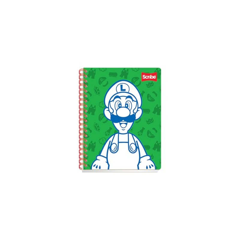 Scribe, Mario Bros®, Cuaderno Profesional, Pasta Semi Rígida, Espiral Doble,
