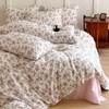 HighBuy Aesthetic Floral Duvet Cover Queen Size 3 Piece Soft