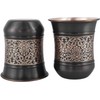 ANCIENTIMPEX Copper Tumbler Set of 2, Floral Pattern, 250 Ml
